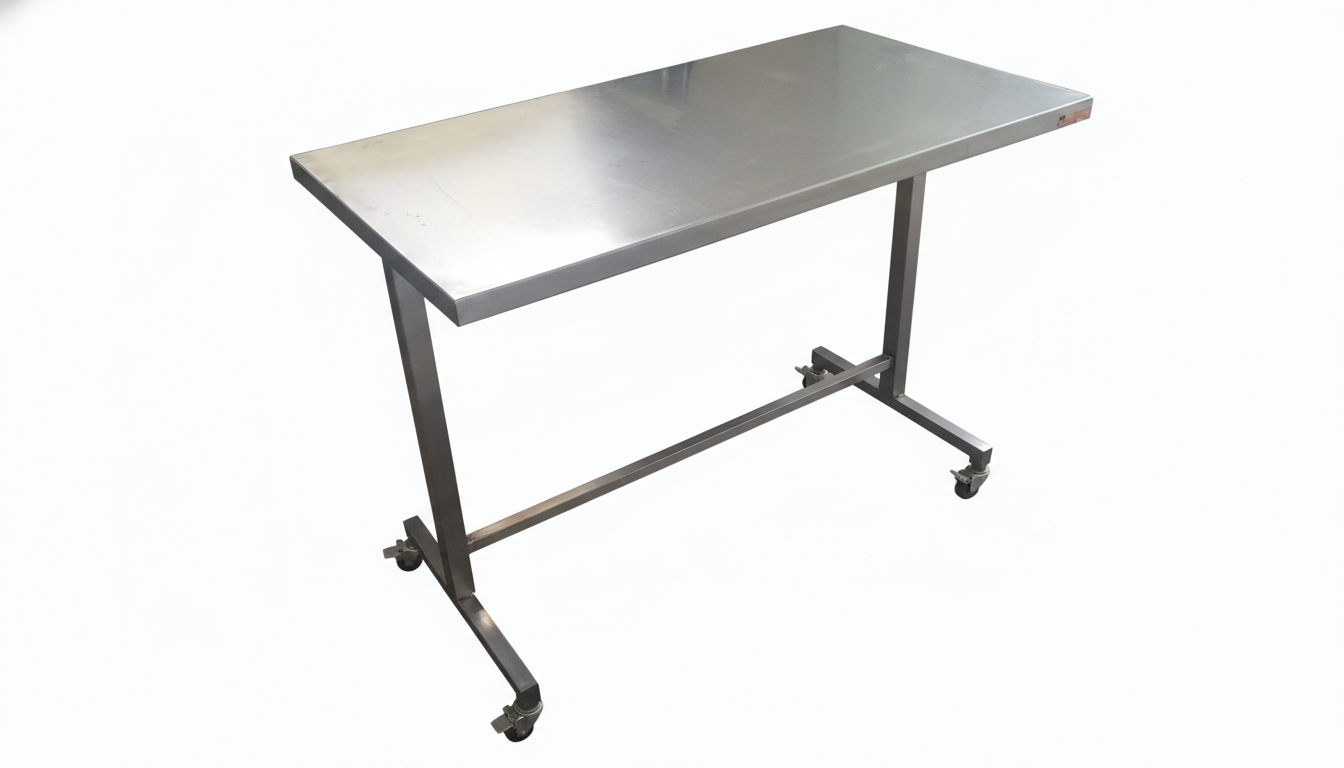 Restaurant Polished Steel Table