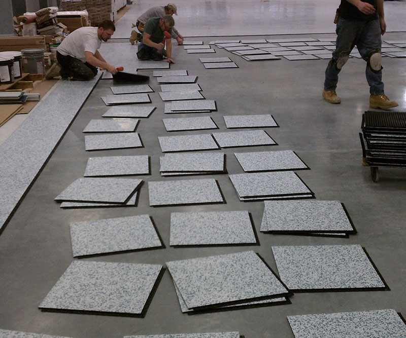 ESD Tiles Laying