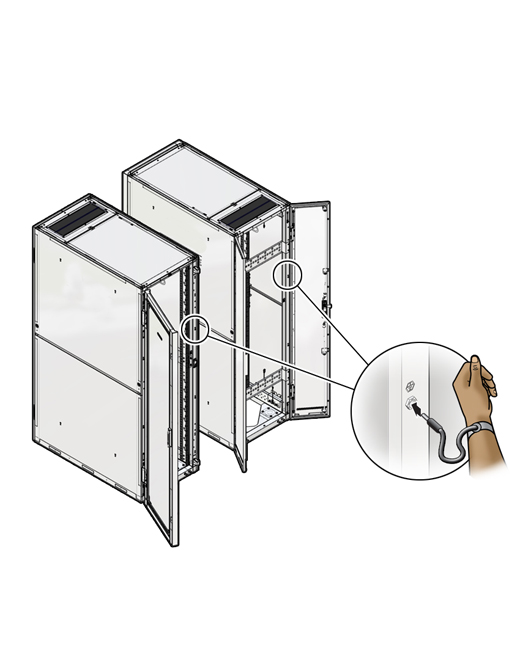 ESD Server rack with ESD grounding