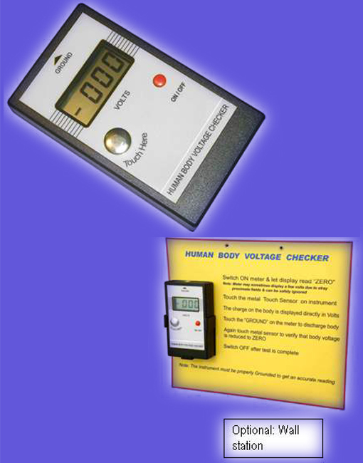 Human body voltage checker